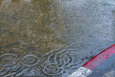 Full frame shot of wet road