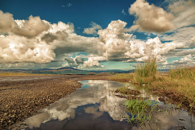 Panoramic view of beach against sky