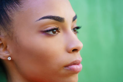 Close-up portrait of woman