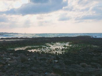 Scenic view of sea against sky