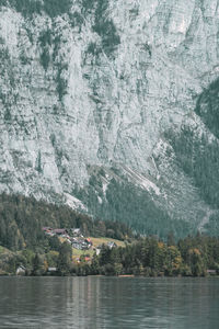 Scenic view of lake against mountains