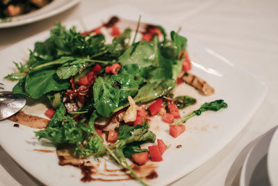 Close-up of salad in plate