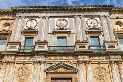 Low angle view of historic building