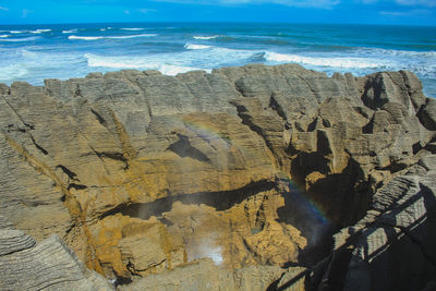 View of rocks on beach