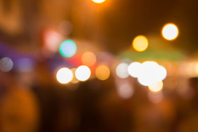 Defocused image of illuminated lights