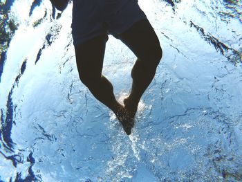 Low section of person on snow