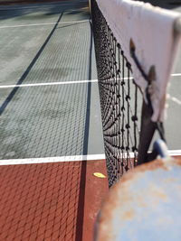 Close-up of net on court