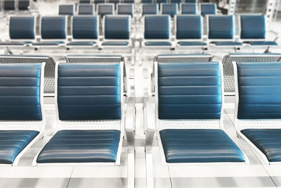 Empty seats at airport