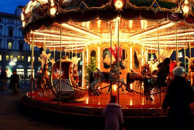 People enjoying at night