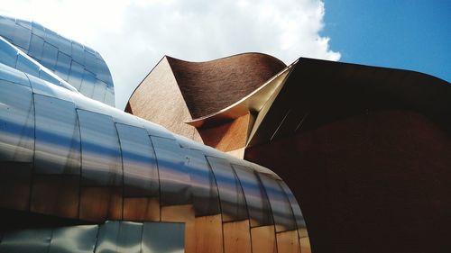 Low angle view of modern building against sky