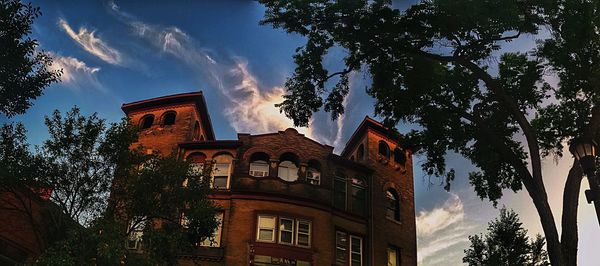 Low angle view of building against sky