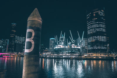 Illuminated city at night