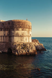 Defense tower of dubrovnik fortress in croatia