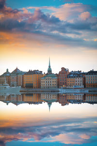View of the vintage street of the city of stockholm