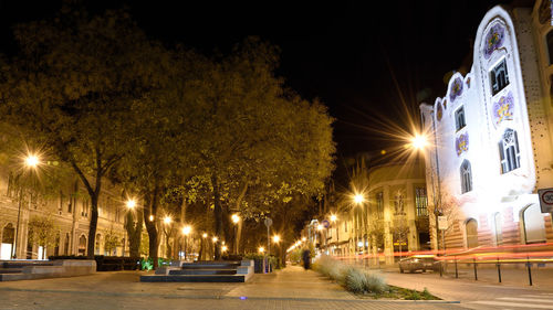 City street at night