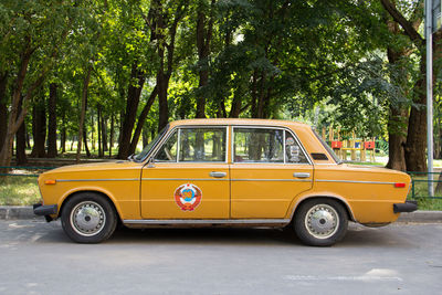 Vintage car on street