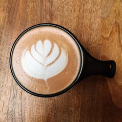 Close-up of cappuccino