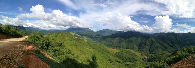 Panoramic view of landscape against sky