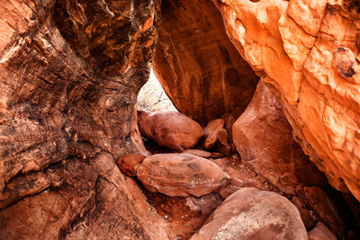 Rock formations in cave