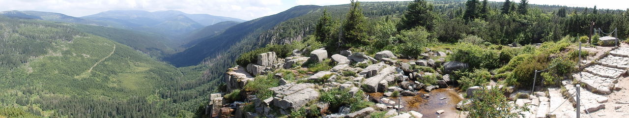 Panoramic view of landscape and mountains