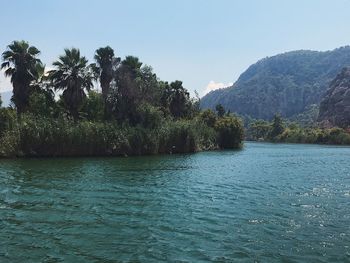 Scenic view of river against sky