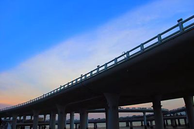 Low angle view of bridge against sky