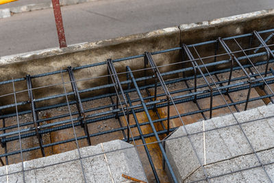 High angle view of construction site