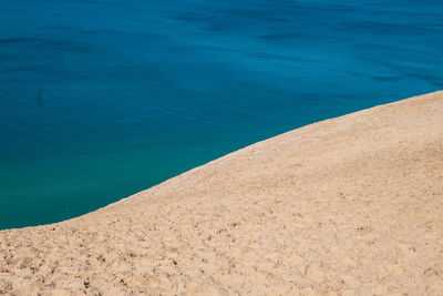 High angle view of beach