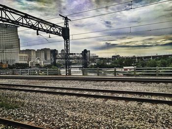 Railroad tracks against sky