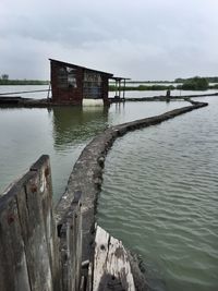 Pier on river