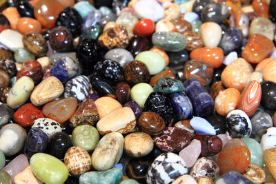 Full frame shot of multi colored pebbles