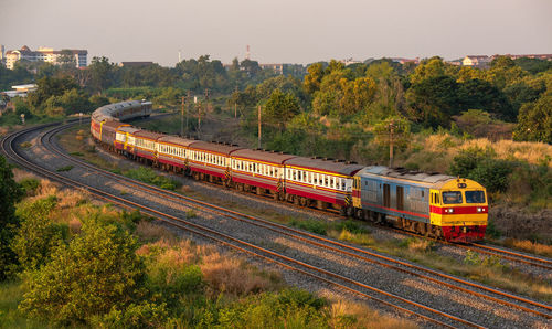 Train on railroad track