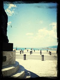 View of sea against cloudy sky