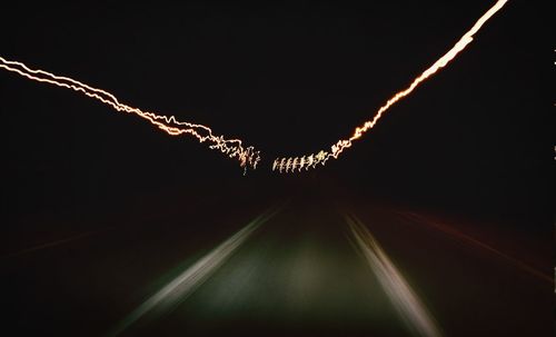 Light trails at night