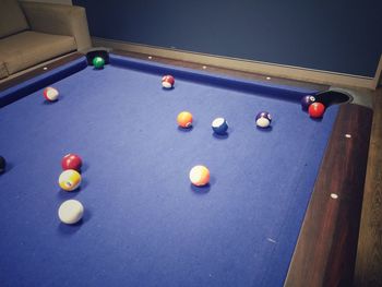 Multi colored balls on table