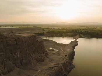 An aerial view of grand canyon in ratchaburi near the bangkok, thailand