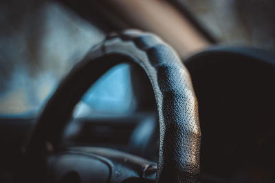 Close-up of car windshield