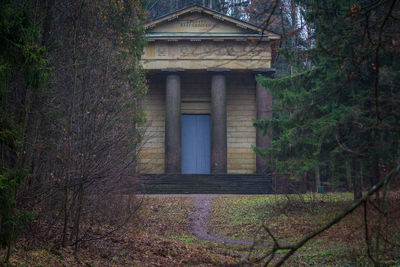 Built structure with trees in background