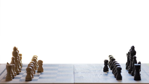 Full frame shot of chess pieces