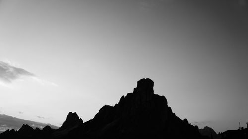 Low angle view of mountain against sky