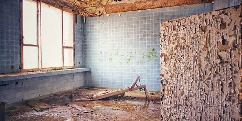 Interior of abandoned building