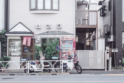 Street against building in city