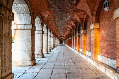 Arcade in royal palace of aranjuez