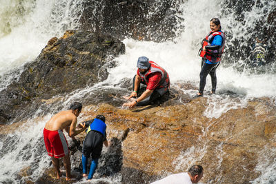 People enjoying in water