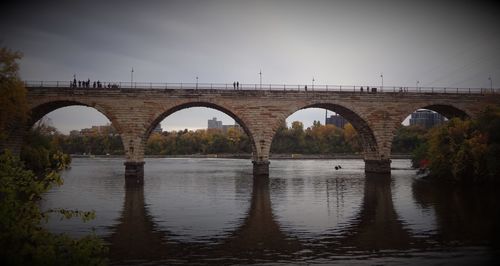 Bridge over water against sky