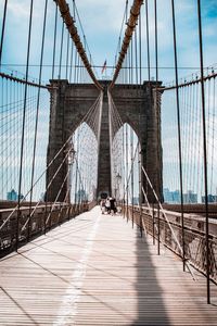 View of suspension bridge