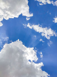 Low angle view of clouds in sky