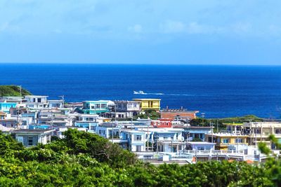 High angle view of city