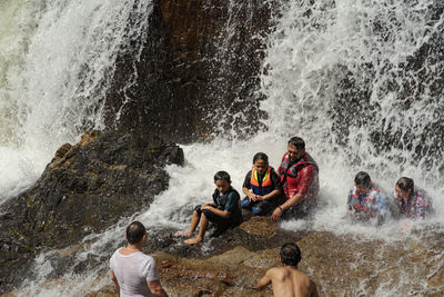 People enjoying in water