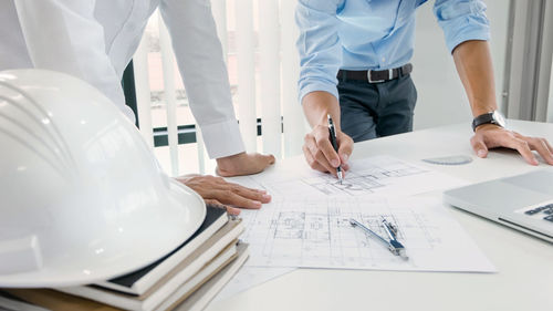 People working on table